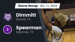 Recap: Dimmitt  vs. Spearman  2019