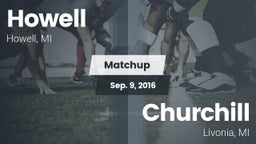Matchup: Howell vs. Churchill  2016