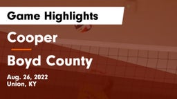 Cooper  vs Boyd County  Game Highlights - Aug. 26, 2022
