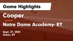 Cooper  vs Notre Dame Academy- KY Game Highlights - Sept. 27, 2022