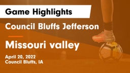 Council Bluffs Jefferson  vs Missouri valley Game Highlights - April 20, 2022