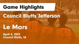 Council Bluffs Jefferson  vs Le Mars  Game Highlights - April 4, 2023