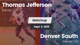 Matchup: Thomas Jefferson vs. Denver South  2019