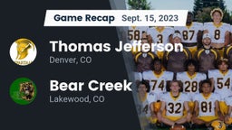 Recap: Thomas Jefferson  vs. Bear Creek  2023