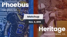 Matchup: Phoebus vs. Heritage  2016