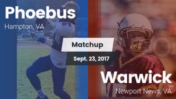 Matchup: Phoebus vs. Warwick  2017