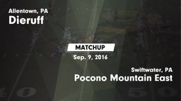 Matchup: Dieruff vs. Pocono Mountain East  2016