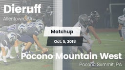 Matchup: Dieruff vs. Pocono Mountain West  2018