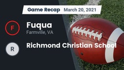 Recap: Fuqua  vs. Richmond Christian School 2021