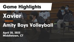 Xavier  vs Amity  Boys Volleyball Game Highlights - April 20, 2023
