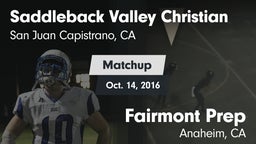 Matchup: Saddleback Valley Ch vs. Fairmont Prep  2016
