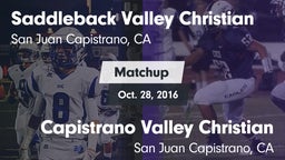 Matchup: Saddleback Valley Ch vs. Capistrano Valley Christian  2016