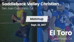 Matchup: Saddleback Valley Ch vs. El Toro  2017