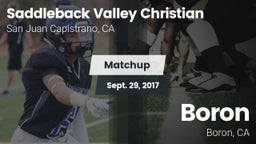 Matchup: Saddleback Valley Ch vs. Boron  2017