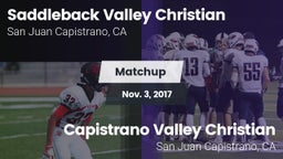 Matchup: Saddleback Valley Ch vs. Capistrano Valley Christian  2017
