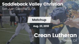 Matchup: Saddleback Valley Ch vs. Crean Lutheran  2018