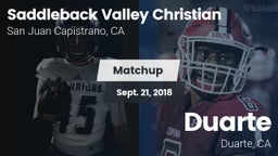 Matchup: Saddleback Valley Ch vs. Duarte  2018