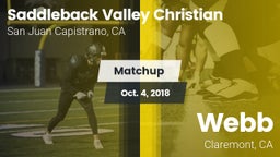 Matchup: Saddleback Valley Ch vs. Webb  2018