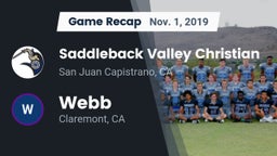 Recap: Saddleback Valley Christian  vs. Webb  2019