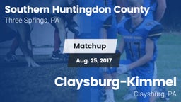 Matchup: Southern Huntingdon  vs. Claysburg-Kimmel  2017