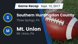 Recap: Southern Huntingdon County  vs. Mt. Union  2017