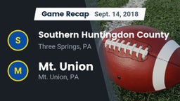 Recap: Southern Huntingdon County  vs. Mt. Union  2018
