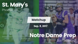 Matchup: St. Mary's vs. Notre Dame Prep  2017