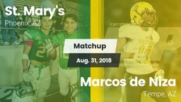 Matchup: St. Mary's vs. Marcos de Niza  2018
