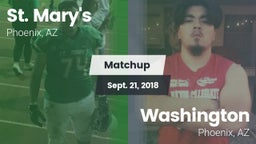 Matchup: St. Mary's vs. Washington  2018