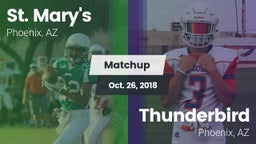Matchup: St. Mary's vs. Thunderbird  2018