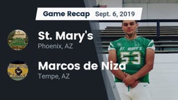 Recap: St. Mary's  vs. Marcos de Niza  2019