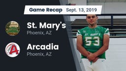 Recap: St. Mary's  vs. Arcadia  2019