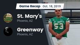 Recap: St. Mary's  vs. Greenway  2019