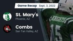 Recap: St. Mary's  vs. Combs  2022