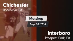 Matchup: Chichester vs. Interboro  2016