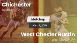 Matchup: Chichester vs. West Chester Rustin  2019