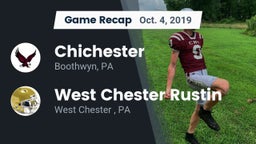 Recap: Chichester  vs. West Chester Rustin  2019