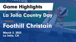 La Jolla Country Day  vs Foothill Christain Game Highlights - March 2, 2023