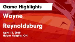Wayne  vs Reynoldsburg Game Highlights - April 13, 2019