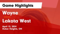 Wayne  vs Lakota West  Game Highlights - April 13, 2024