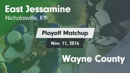 Matchup: East Jessamine vs. Wayne County 2016