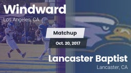 Matchup: Windward vs. Lancaster Baptist  2017