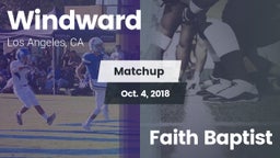 Matchup: Windward vs. Faith Baptist 2018