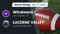 Recap: Windward  vs. LUCERNE VALLEY  2019