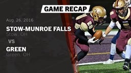 Recap: Stow-Munroe Falls  vs. Green  2016