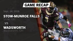 Recap: Stow-Munroe Falls  vs. Wadsworth  2016