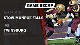 Recap: Stow-Munroe Falls  vs. Twinsburg  2016