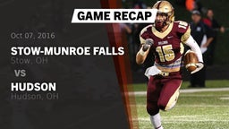 Recap: Stow-Munroe Falls  vs. Hudson  2016