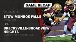 Recap: Stow-Munroe Falls  vs. Brecksville-Broadview Heights  2016