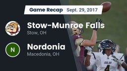 Recap: Stow-Munroe Falls  vs. Nordonia  2017